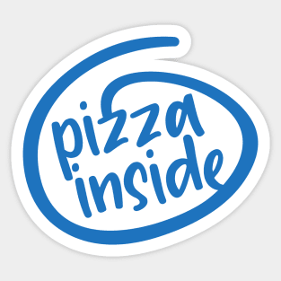 Pizza Inside Sticker